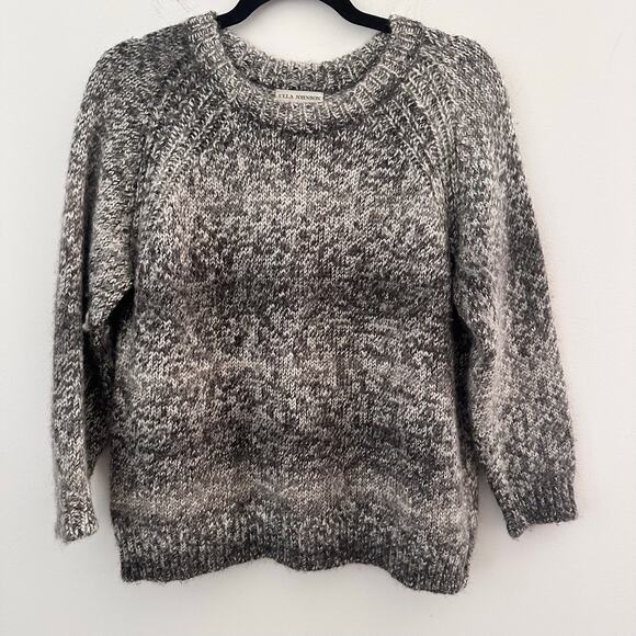 Ulla Johnson Grey Sweater with Suede Elbow Patches Size Small - Picture 1 of 8
